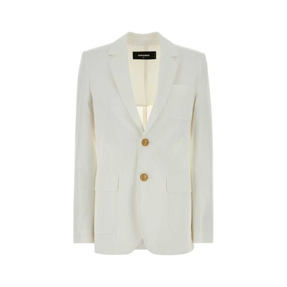 Dsquared Women White Cotton Blazer